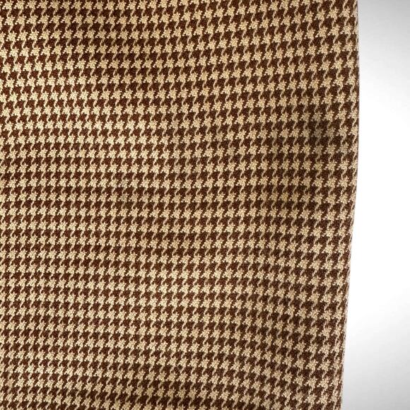 Favorite Daughter Size 10 Plaid‎ Toffee Houndstooth Trouser Wide Leg Pants Work - Picture 11 of 12